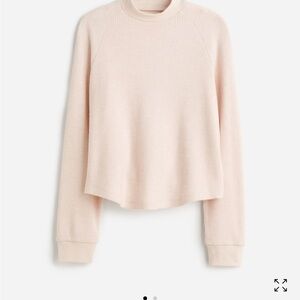 Heather Blush Waffle Knit Sweater shirt made well